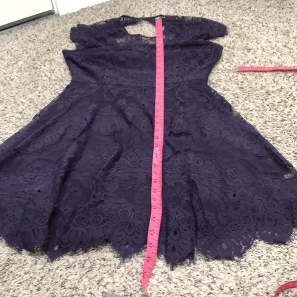 ModCloth BB Dakota Dress Size 6 Dark Purple Eyelash Lace - Picture 11 of 11
